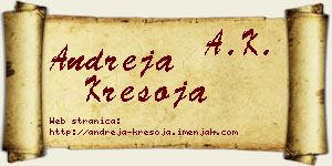 Andreja Kresoja vizit kartica